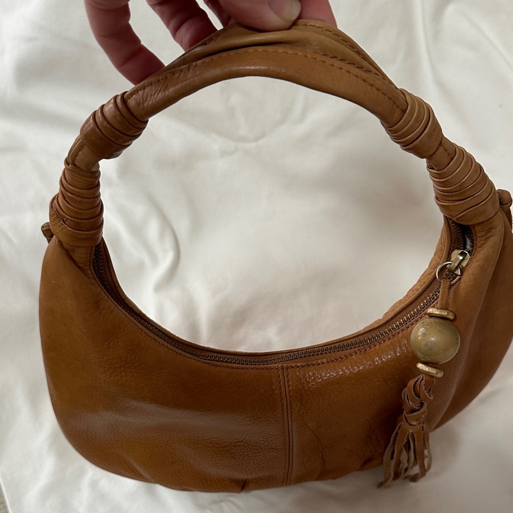 Sigrid Olsen Cognac Brown Leather Hobo with Tassel Accent - Picture 9 of 16